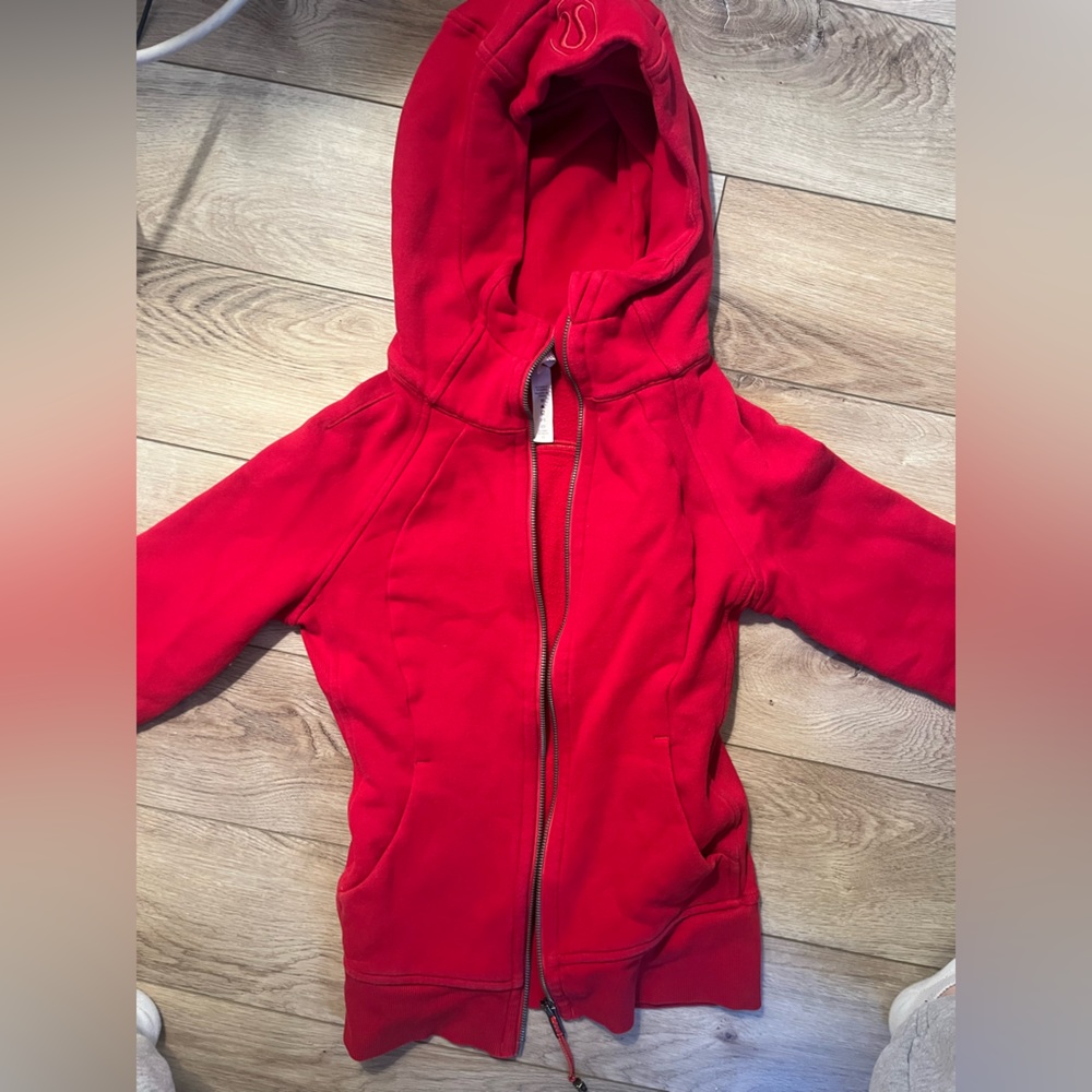 Red Lululemon Scuba Full Zip Hoodie - Size 2